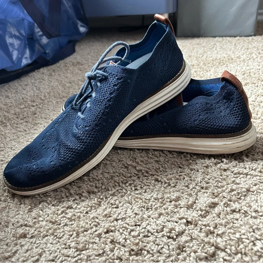 M Navy Blue Cole Haan OriginalGrand Wingtip Oxford Shoe Size 10 |F18